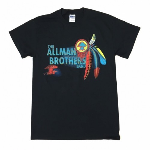 Allman Brothers Band オールマン・ブラザーズ・バンド "MACON.GA Where it all began 羽" ブラック Tシャツ
