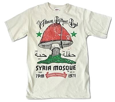 The Allman Brothers Band オールマン・ブラザーズ・バンド "SYRIA MOSQUE 1971" ベージュ Tシャツ