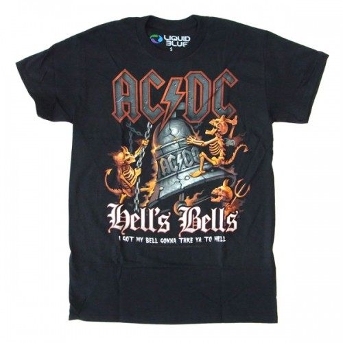 AC/DC "Hell's Bells" スカル ブラック バンドTシャツ