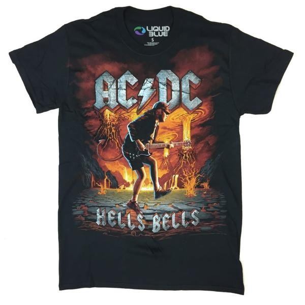 AC/DC Tシャツ エーシーディーシー "HELLS BELL VOLCANO" ブラック Ｔシャツ