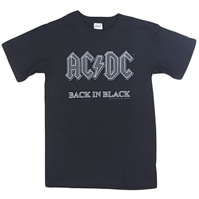 AC/DC "BACK IN BLACK" LOGO ブラック Tシャツ