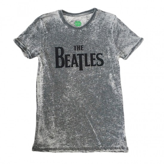 The Beatles ビートルズ Burn Out ロゴ グレー Tシャツ