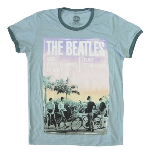 The Beatles ビートルズ "WE CAN WORK IT OUT" GREY リンガーTシャツ