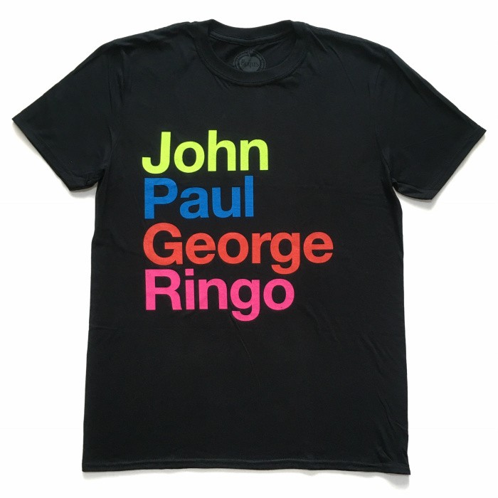 The Beatles ビートルズ Tシャツ John, Paul, George & Ringo ブラック