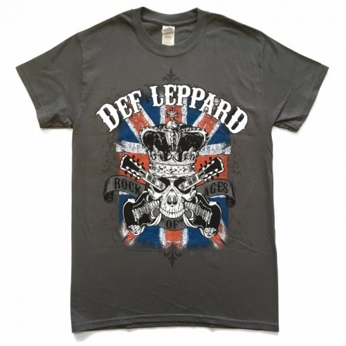DEF LEPPARD デフ・レパード スカル＆ギター ROCK OF AGES Tシャツ