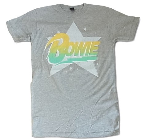 David Bowie デビッド・ボウイ ロゴ ヘザーグレー Tシャツ
