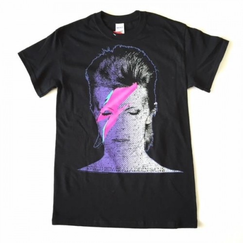 David Bowie デビッド・ボウイ ALADDIN SANE アラジン・セイン ブラック Tシャツ