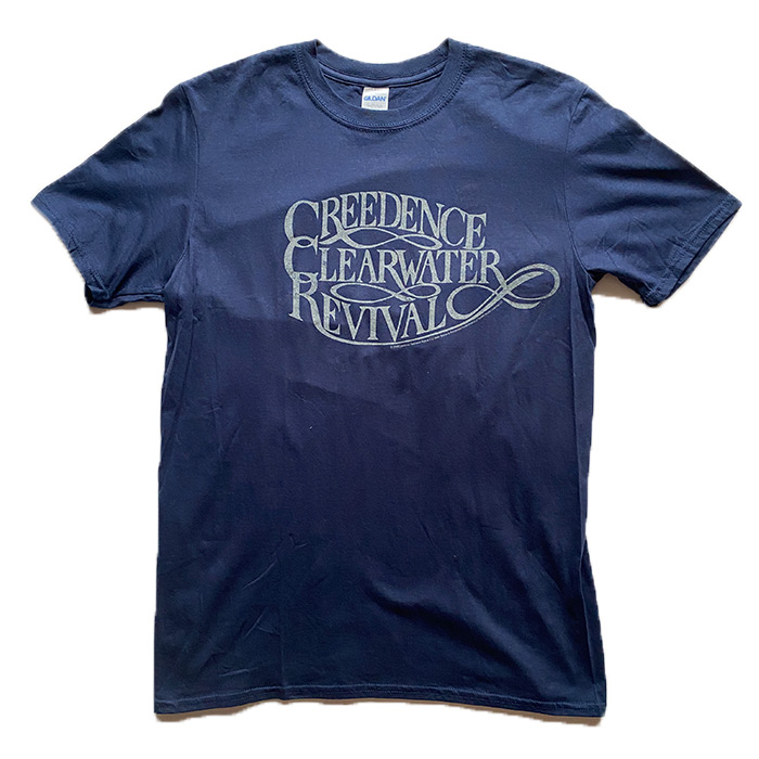 Creedence Clearwater Revival クリーデンス・クリアウォーター・リバイバル Navy  Logo Tシャツ 70年代 メンズ