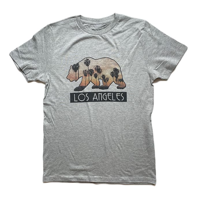 LOS ANGELES Tシャツ夕陽 ロサンゼルス LA メンズ レディース 80年代 レトロデザイン L X