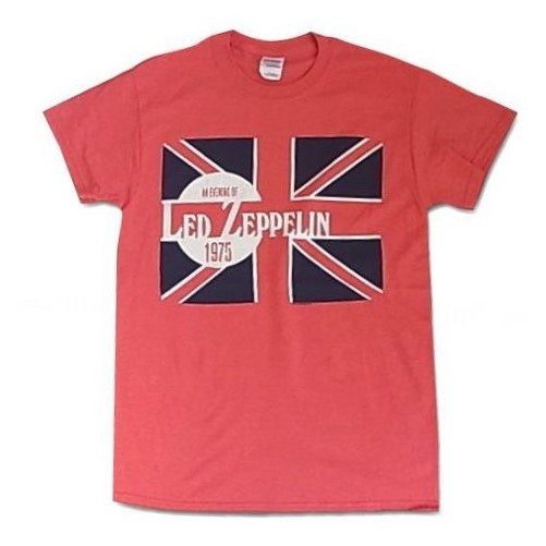 Led Zeppelin レッド・ツェッペリン UNION JACK 1975 RED Tシャツ