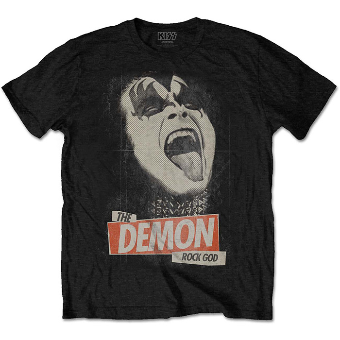 KISS キッス Tシャツ キス Demon Rock God メンバー ブラック Tシャツ