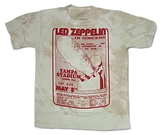 Led Zeppelin レッド・ツェッペリン ツェッペリン タイダイ ベージュ Tシャツ