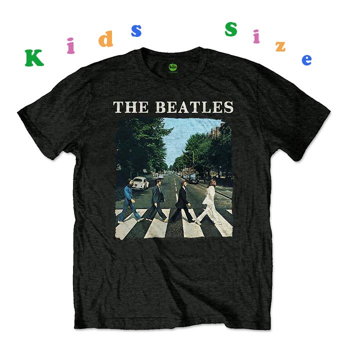 ビートルズ The Beatles ブラック ABBEY ROAD キッズTシャツ 子供服 Tシャツ ロックTシャツバンドTシャツ 3歳 5歳 7歳 8歳 10歳