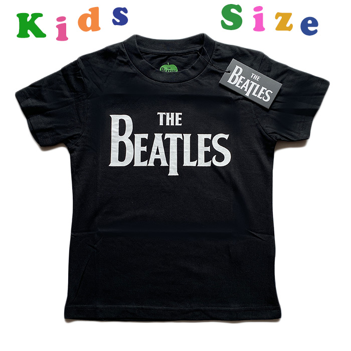 ビートルズ The Beatles ブラック ロゴ キッズTシャツ 子供服 Tシャツ ロックTシャツバンドTシャツ 3歳 5歳 7歳 8歳 10歳
