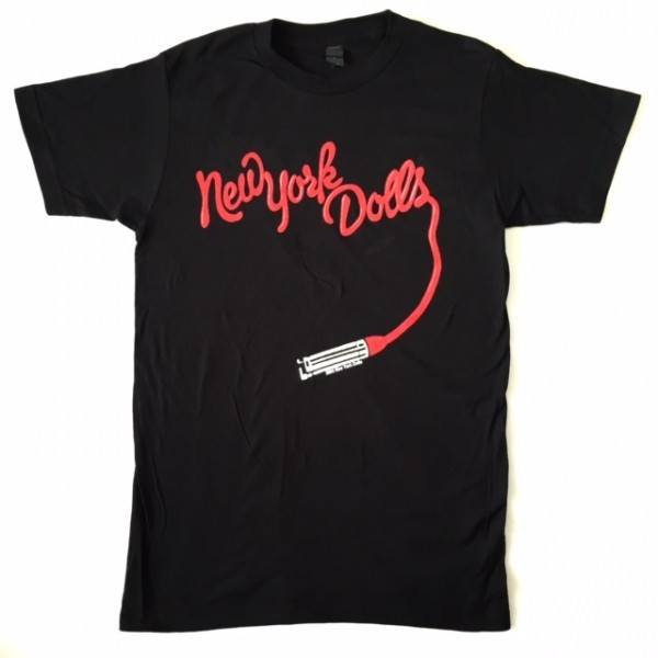 New York Dolls ニューヨーク・ドールズ "Lip 口紅" ブラック バンド Tシャツ