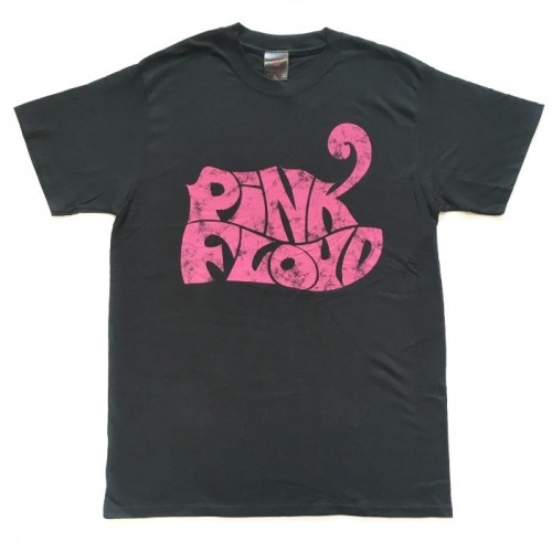 PINK FLOYD ピンク・フロイド "サイケデリック ロゴ" ブラック Tシャツ