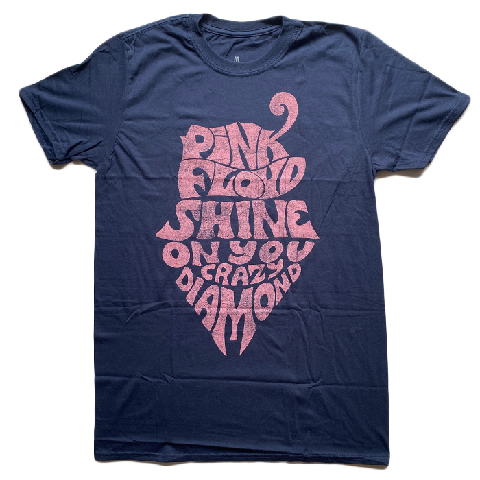 PINK FLOYD ピンクフロイド Tシャツ HINE ON YOU CRAZY DIAMOND ネイビー  Tシャツ