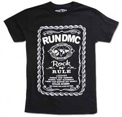 RUN DMC "Rock'n Rule ジャックダニエル" Tシャツ