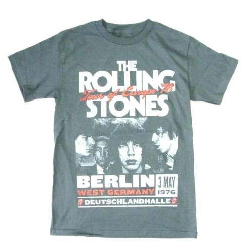 The Rolling Stones ローリング・ストーンズ "1976 BERLIN TOUR" チャコールグレー Tシャツ