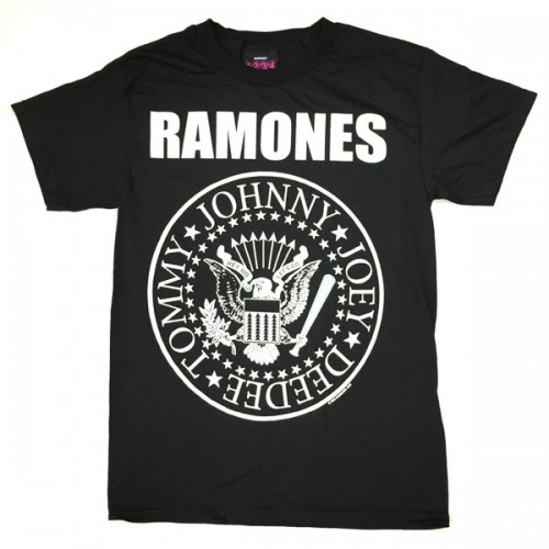 RAMONES ラモーンズ "PRESIDENTIAL SEAL デカプリント" ブラック Tシャツ