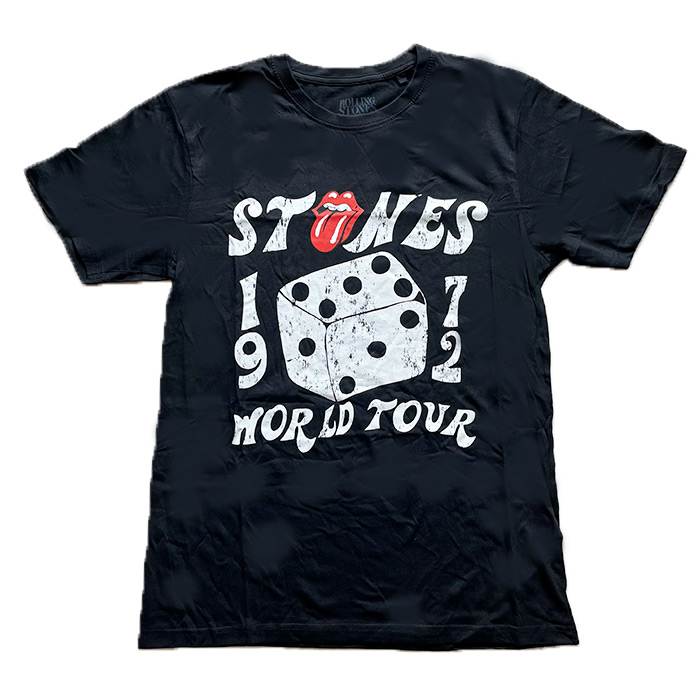 Rolling Stones ローリング・ストーンズ Dice WORLD TOUR 1972 Black Tシャツ