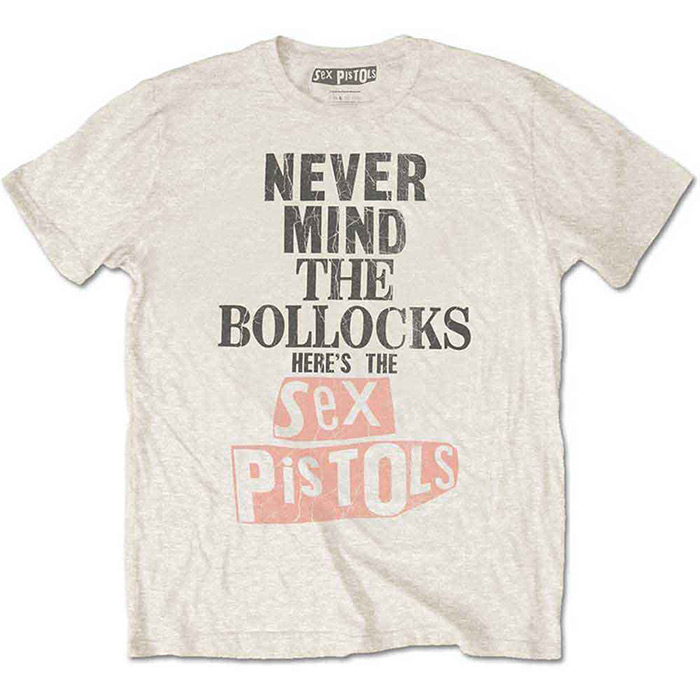 Sex Pistols セックス・ピストルズ Tシャツ NEVER MIND THE BOLLOCKS ベージュ パンク