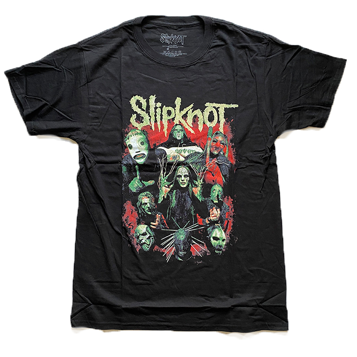 Slipknot スリップノット レッドロゴ プリント ブラック Tシャツ