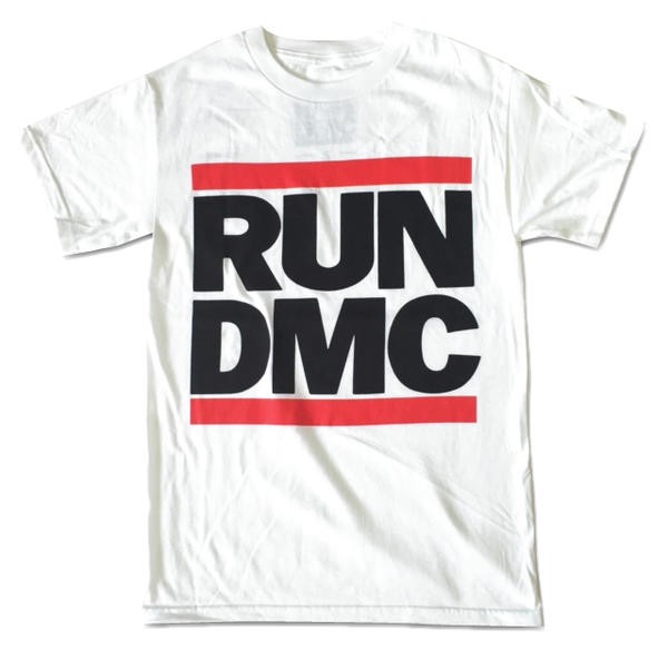 RUN DMC "ロゴ" ホワイト Tシャツ